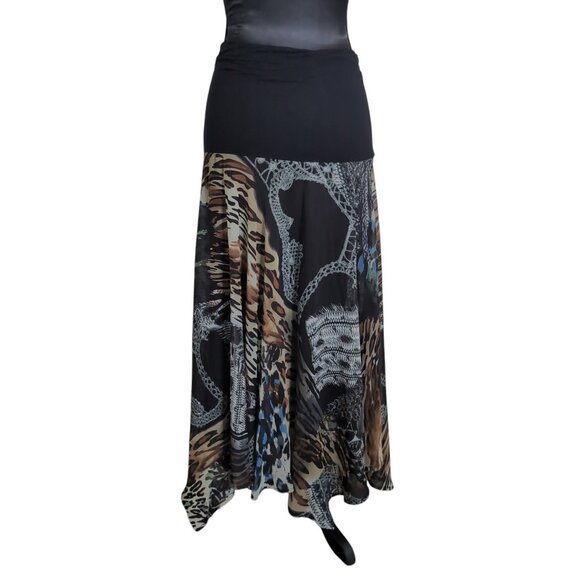 Animal Print Strapless Casual Long Dress Size Medium - Picture 2 of 5